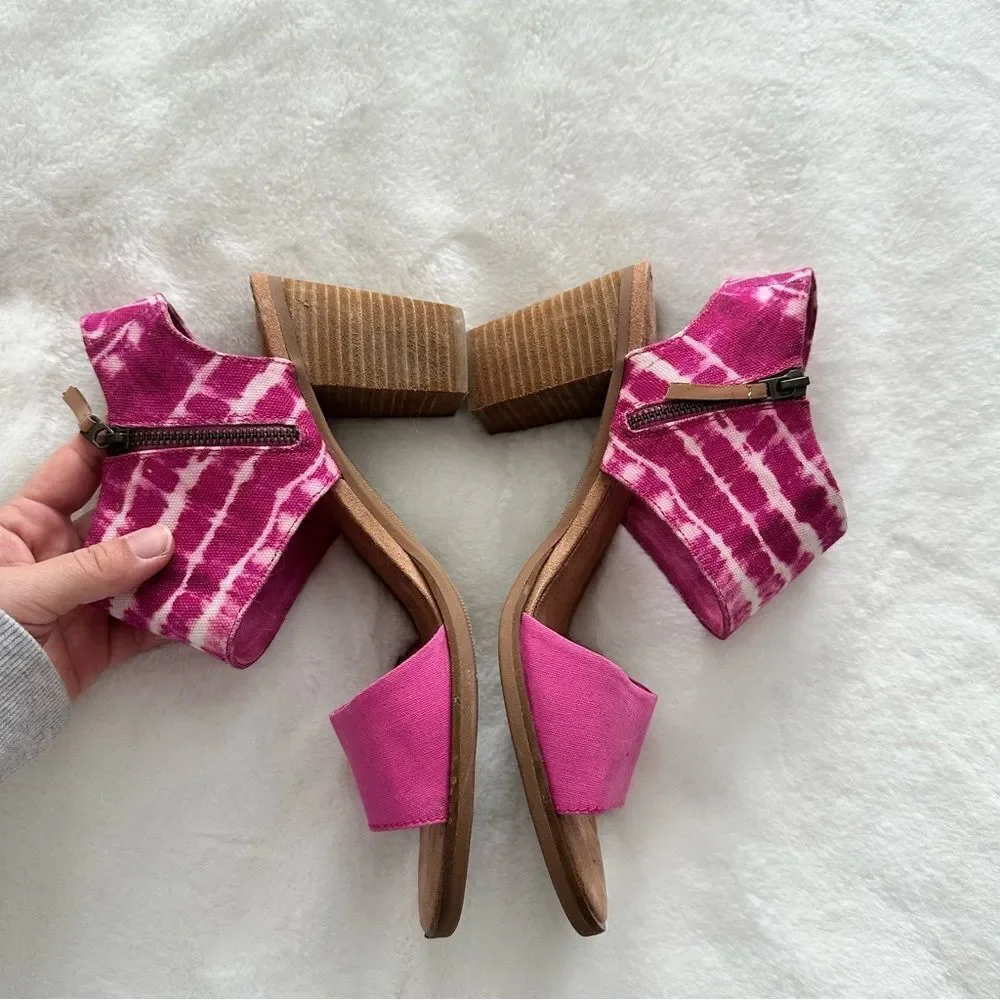 TOMS Majorca Cutout Sandal Fuscia Rose Women’s Size 12